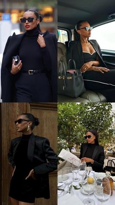 All Black Boss Lady Outfit, Black Boss Aesthetic, Rich Girl Aesthetic Outfit Black Women, Opulence Aesthetic Outfit, Opulence Aesthetic Black Woman, Business Chic Aesthetic, Ceo Aesthetic Woman Office Outfits, Rich Girl Outfits Black Women, Boss Chick Outfits