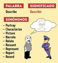 an image of a man in uniform with a thought bubble above him that says,'significao describe sinonomos '