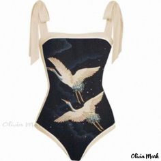 Olivia Mark - Vintage-Style Beachwear Set for Summer Fun Bathing Suit Designs, Retro Swimwear, Retro Swimsuit, Beach Wear Outfits, Surf Wear, One Piece Suit, One Piece For Women, Retro Prints, Corset Top