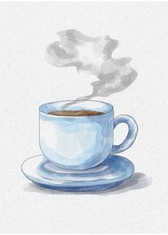 a cup of coffee with steam rising from it