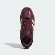 adidas Samba XLG Shoes - Burgundy | Free Shipping with adiClub | adidas US Silver Adidas Samba, Maroon Sambas Outfit, Maroon Sambas, Burgundy Sambas, Maroon Christmas, Maroon Adidas, Red Adidas Shoes, Adidas Samba Outfits, Soccer Trainer