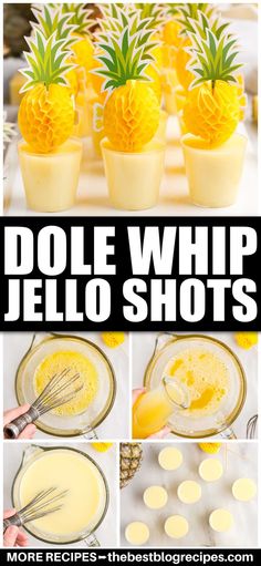 how to make pineapple dole whip jello shots for desserts and drinks