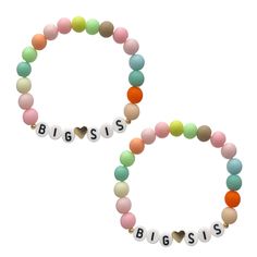 PRICES MAY VARY. The package includes 2 pcs BIG SIS bracelets. Big sister bracelet for little girls. The bracelets are a cute gift for girls. Material, size and weight. Material, acrylic. Length,6.9", elastic lenghth (the beads are stringed together with an elastic string). Weight,0.21 ounce. Attribute. big sister announcement, sisters gifts from sister, sister jewelry, best friend bracelet,birthday gifts for sister from sister, sister birthday gifts from sister, friendship bracelet, big sister Big Sister Bracelet, Sister Announcement, Gifts For Sisters, Big Sister Announcement, Little Sister Gifts, Bracelets Charm, Big Sister Gifts, Sister Bracelet, Sister Jewelry