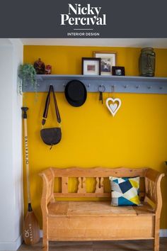 Wooden bench, coat hooks below a wooden shelf Bespoke Cabinetry, Wooden Kitchens, Building Interior Design, Painted Kitchens, Extension Kitchen, Loft Extension, Building Interior, Open Plan Kitchen Dining, Corner Sofas