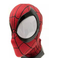 a spiderman mask with speakers on top of it