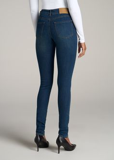 About Our Tall Jeans For Women Not a high-rise and not a low-rise, these staple skinny jeans for tall women offer a happy medium. Designed to hit just below the natural waist, our Sarah jeans are made of a comfortable fabric with an ultra-flattering silhouette. We created these tall jeans for women to be the perfect everyday pair that you can wear any day of the week, whether you’re out running errands, working in the office or meeting friends for dinner. The extended inseam of these tall skinny Jeans For Tall Women, Meeting Friends, Tall Jeans, Jeans For Women, High Rise Denim, Tall Women, Denim Pants, Running Errands, Low Rise