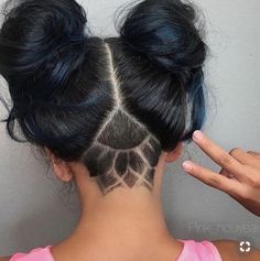 Undercut Long Hair Design, Female Undercut Long Hair, Long Hair Designs