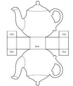 a teapot cut out into the shape of a box with instructions to make it