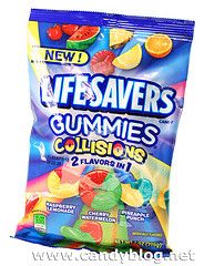 a bag of lifesavers gummy's colisons with fruit flavor