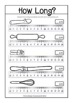 a printable worksheet showing how long and short are used to measure objects