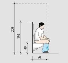 a man is sitting on the toilet with his legs crossed and feet apart from him