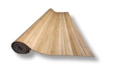 a roll of bamboo flooring on top of a white background with the end rolled up