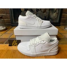 Thank You For Considering Our Store! We Appreciate Your Business And Support! Air Jordan 1 Low “Triple White” Athletic Sneakers Mens 5 Women’s 6.5 Ships Same Day As Purchase! Fast & Free! Brand New With Box Guaranteed 100% Authentic! Ao9944-111 Reach Out Before Submitting An Offer Since We Have This Item Listed Elsewhere & Want To Make Sure We Don’t Oversell! We Consider All Reasonable Offers! With That Said, We Invite You To “Watch" Our Items To Receive Special Offers Sent Directly To You! Than Low-top Jordan Shoes With Branded Insole And White Sole, White Low-top Custom Sneakers With Perforated Toe Box, Modern White Low-top Jordan Shoes, White Low-top Jordan Shoes With Perforations, Custom White Sneakers With Perforated Toe Box, White Low-top Jordan Shoes With Perforated Toe Box, Jordan 1 Low Triple White, Retro 4 Jordans, Jordan 4 Fire Red