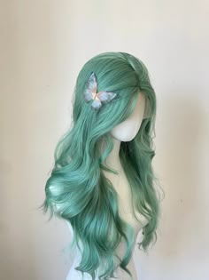 Elevate your cottage core aesthetic with our In the Cottage Fairytale Green Long Curve Wig. This stunning fairy-inspired wig is perfect for completing your dreamy and whimsical looks. Expertly styled to pair perfectly with any pastel outfit, it adds a touch of magic to your wardrobe. The lace cap made it easier and stable to wear, the scalp is designed after the real human simulated scalp Wig cap is included with the wig purchase No other accessories included for the wig Cottage Fairytale, Pretty Hair Cuts, Cool Hair Designs, Kawaii Wigs, Creative Hair Color, Green Wig, Pastel Outfit, Kawaii Hairstyles, Cottage Core Aesthetic