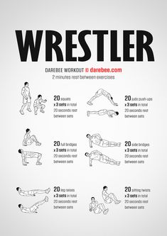 a poster showing how to do an exercise with the words wrestler in black and white