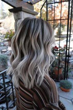 Silver Hair Highlights, Dark Grey Hair, Gray Balayage