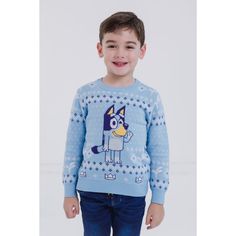 This festive Christmas sweater is perfect for the whole family Bluey Bingos Chilli Bandit sweater comes in sizes for toddlers to adults, so everyone can join in the holiday fun Winter Essentials Clothes, Family Sweater, Toddler Christmas, Comfy Sweatshirt, Clothing Essentials, Christmas Girl, Girls Long Sleeve, Blue Sweaters, Sweater Weather