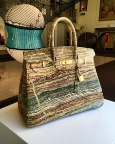 Trendy Art Ideas, Marble Bag, Birkin Bags, Blue Onyx, Blue Candy, Trendy Art, Hermes Bags, Bags Designer Fashion