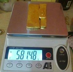 a scale that has some food on top of it