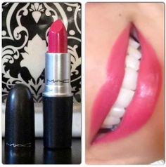 MAC "speak louder" in creme sheen finish. Mac Lipsticks, Lip Swatches, Nail Colours, Lipstick Swatches, Bright Spring, Makeup Items, Beauty Stuff, Light Summer