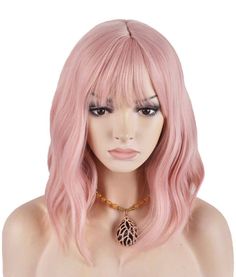 "🌸ILLIANA  14\" PINK WAVY Wig *NEW*🌸 🦄 SUPER FUN 🦄 Perfect for cosplay  ✖️ SYNTHETIC  wig. ✖️PINK COLOR  ✖️heat resistant up to 300F ✖️fits average 21.25-22.25 - adjustable ⭐️BUNDLE & SAVE⭐️ Occassions：Halloween,Cosplay,Costume,Anime ,concerts,theme parties ect" Realistic Pink Wig, Curly Pink Hair, Curly Synthetic Wig, Pink Wig, Wigs For Sale, Skirt Patterns Sewing, Synthetic Wig, Womens Wigs, Synthetic Wigs