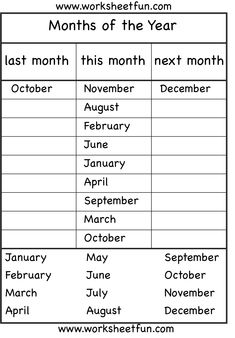 months of the year worksheet for students to practice their writing skills and numbers