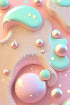 an abstract background with pastel colors and bubbles