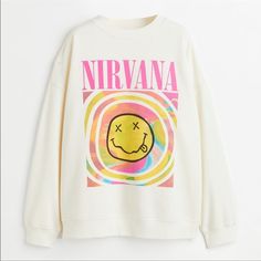 Euc Worn Once Sold Out* -A Nirvana Sweatshirt Outfit, Nirvana Clothes, Nirvana Crewneck, Vintage Sweatshirt 80s, Preppy Christmas List, Nirvana Sweatshirt, Sweatshirt Outfit, Preppy Outfits, Vintage Sweatshirt