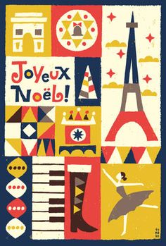 a poster with the words joyeux noel on it