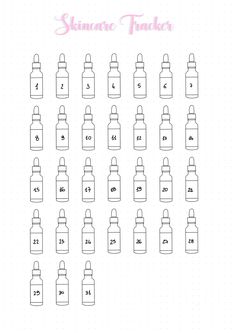 an image of a set of bottles with numbers on them