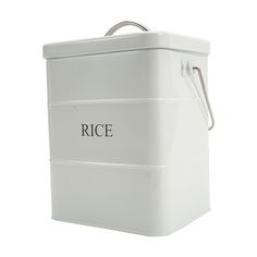 PRICES MAY VARY. Airtight performance: With the sealing lid, rice storage container will isolate moisture and dust in the air effectively and keep food dry and fresh. Rice Storage Tin Size: Measures 18 x 15 x 23 cm / 7.08" x 5.9" x 9.05"(LxWxH), it can maximise storage space on your kitchen's worktops or in cupboards. Multi Storage Ways: Rice container can meet the daily needs of your family, makes it easy to store staples like cereal, flour, sugar, pasta, rice, coffee, nuts and snacks. Handle P Rice Storage Container, Rice Container, Ceramic Containers, Rice Storage, Metal Storage Box, Rice Box, Countertop Organizer, Sleek Kitchen, Food Storage Containers Organization