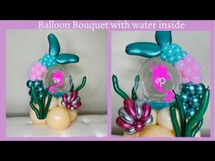 balloon bouquet with water inside and under