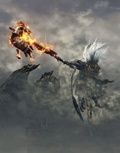 Nameless King, Demonic Creatures, Dark Souls Game, Sif Dark Souls, Dark Souls Wallpaper, Dark Souls Artwork, Dark Souls 2, Soul Tattoo, Bloodborne Art