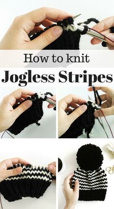 how to knit jogliess stripes