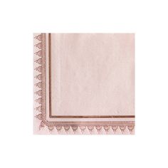 a pink napkin with an embroidered border