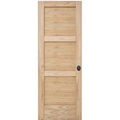 an unfinished wooden door on a white background