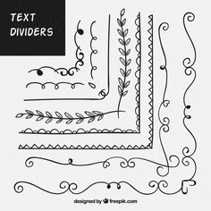 hand drawn borders and dividers