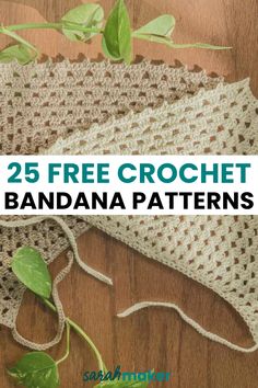 two crochet bags with the text 25 free crochet banana patterns on them