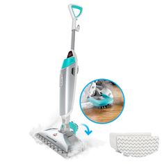 the steam mop is being used to clean floors