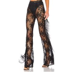 Brand New X Revolve Freedom Pants By Michaael Costello. Floral Lace With Frayed Lace Trim. 55% Cotton 45% Nylon. Hand Wash Cold. Super Cute. Side Fringe, Crochet Pants, Michael Costello, Lace Pants, Fringe Trim, Fashion Help, Sheer Lace, Festival Outfits, Lace Fabric