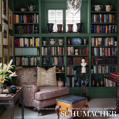 Styled Bookshelves, Library Nook, Reading Spaces, Styling Bookshelves, New England Home, New England Homes, Paisley Fabric