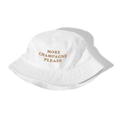 Make a stylish and eco-friendly choice with the organic bucket hat! This 100% cotton twill hat has the potential to become a favorite in your wardrobe thanks to its breathable material and clean look. Champagne Bachelorette, Bachelorette Gift, Wedding Champagne, Champagne Tower, Hat Wedding, Champagne Wedding, Bachelorette Gifts, Hen Do, Bride Gifts