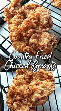 Country Fried Chicken with Gravy | A simple country fried chicken recipe with buttermilk marinated chicken breasts seasoned to perfection then fried until golden brown with homemade pan gravy perfect over mashed potatoes or rice. Southern Chicken Fried Chicken, Fried Chicken Recipe Boneless, Chicken Recipes With Buttermilk, Buttermilk Fried Chicken Recipe Southern Style, Fried Chicken Buttermilk Crispy, Country Chicken Recipes, Boneless Fried Chicken Breast, Best Boneless Chicken Breast Recipes, Fried Chicken Dinner Recipes