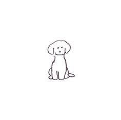 a black and white drawing of a dog sitting on the ground with its eyes closed