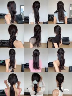 Easy Everyday Hairstyles, Hair Style Korea, Easy Hairstyles For Medium Hair, A Ponytail, Hair Tutorials Easy, Peinados Fáciles Para Cabello Corto