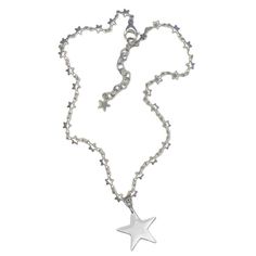 Five-Pointed Star Pendant Necklace Adjustable Clavicle Chain for Everyday Wear Features: Add a touch of charm to your outfiting with our star necklace. This silver necklace features a unique hollow star pendant that complements any Crafted from stainless steel, this necklace is both durable and safe for sensitive skin. The meticulous craftsmanship ensures a comfortable fit and long lasting Designed for those who appreciate fashion, this necklace is perfect for any occasion. It's a versatile accessory that can be worn alone or paired with other pieces for a stylish look. Whether you're going about your daily routine or attending special gatherings, this necklace adds a touch of elegances to any It's suitable for various settings, from casual outings to formal occasions. Looking for a though Star Charm Necklace, Choker Jewelry, Star Pendant Necklace, Chain Fashion, Costume Jewelry Necklaces, Jewelry Choker, Adjustable Necklace, Chain Choker, Fashion Jewelry Necklaces