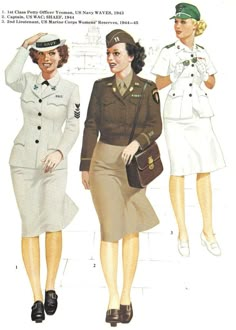 two women in uniforms are standing next to each other and one woman is holding a purse