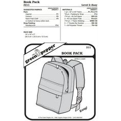 an instruction manual for the backpack