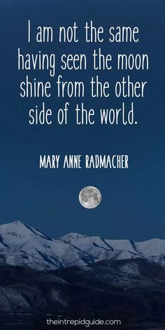 mary ann raddacher quote about the moon