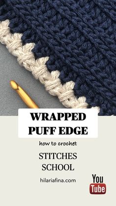 crochet beginners learn Afgan Crochet Edge, How To Fix Uneven Crochet Edges, Hekel Randjies, Crochet Hat Edging, Edge Stitch Crochet, Crocheted Edges For Baby Blankets, How To Crochet Faster, Crochet Finishing Edge, Crochet Boarder Stitches Tutorial